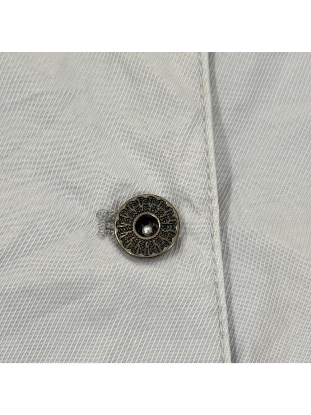 Marrakech – Women’s Light Gray Rhinestone Utility Jacket Shacket – Size M - Picture 8 of 12